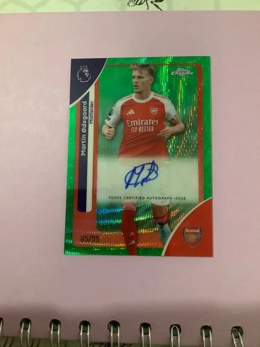 Martin Odegaard 2026 Topps Chrome Premier League Green Wave Refractor /99
