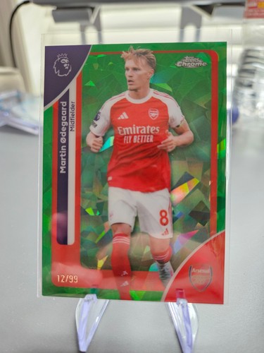Martin Odegaard 2025 Topps Chrome Premier League Sapphire Green /99