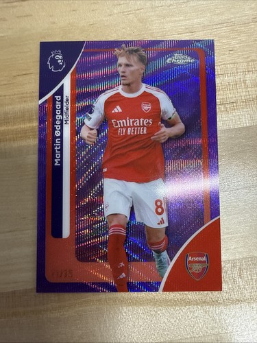 Martin Odegaard 2026 Topps Chrome Purple Wave /75