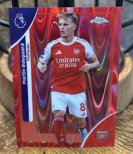Martin Odegaard 2026 Topps Chrome Red Raywave Refractor /5