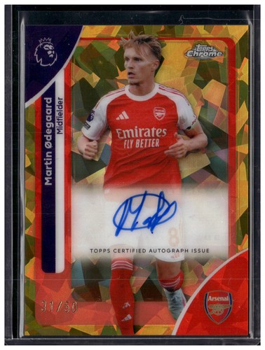 Martin Odegaard 2025 Topps Chrome Sapphire Gold /50