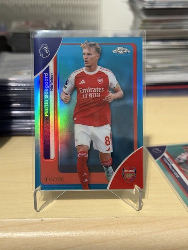 Martin Odegaard 2025 Topps Cromo Premier League Azul /299