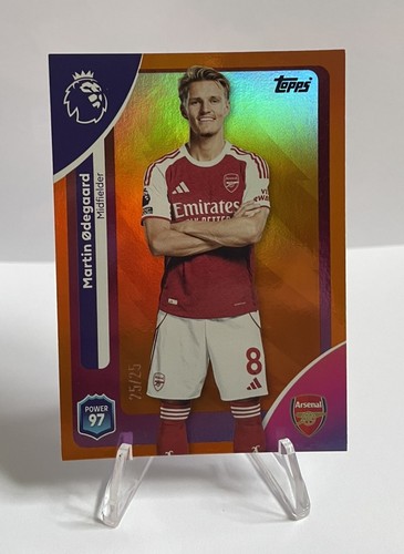 Martin Odegaard 2025 Topps EPL Orange /25
