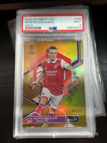 Martin Odegaard 2023 Topps Finest Gold /50