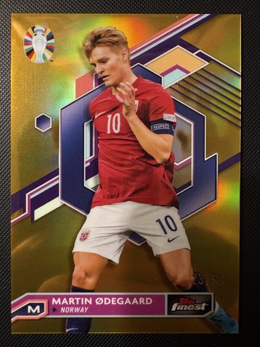 Martin Odegaard 2023 Topps Finest Gold Refractor /50
