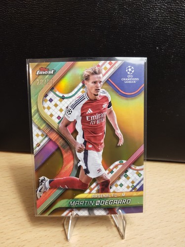 Martin Odegaard 2024 Topps Finest Gold Refractor /50