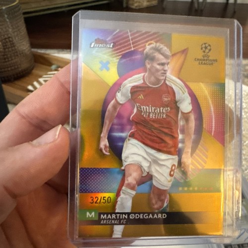 Martin Odegaard 2023 Topps Finest Gold Refractor /50
