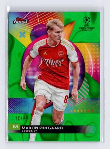 Martin Odegaard 2023 Topps Finest Green Lava /99