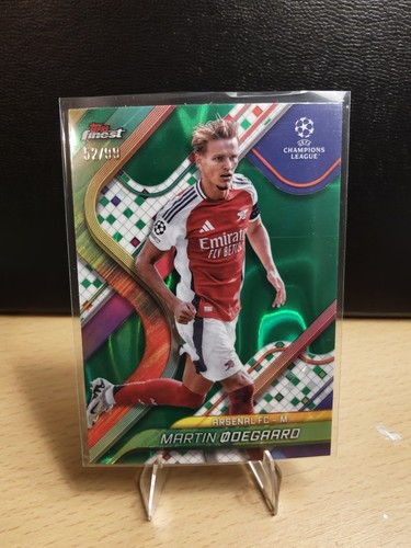 Martin Odegaard 2024 Topps Finest Green Lava Refractor /99