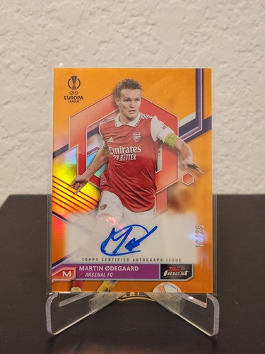 Martin Odegaard 2022 Topps Finest Orange Refractor /25