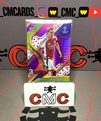 Martin Odegaard 2024 Topps Finest Prisma Rosa /125