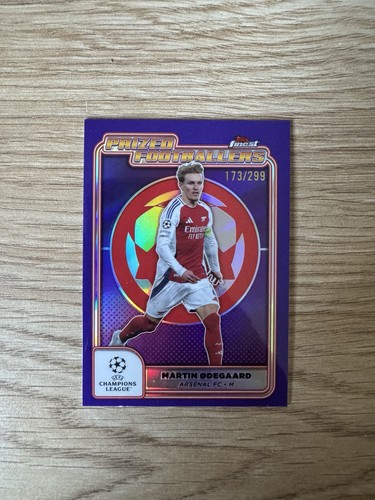 Martin Odegaard 2024 Topps Finest Purple Refractor /299