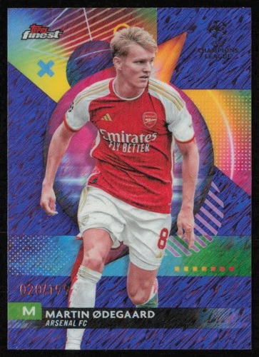 Martin Odegaard 2023 Topps Finest Purple Shimmer /199