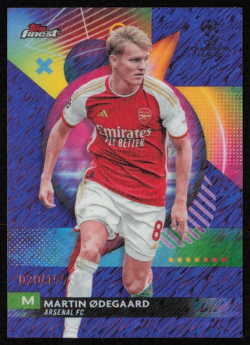 Martin Odegaard 2024 Topps Finest Purple Shimmer /199