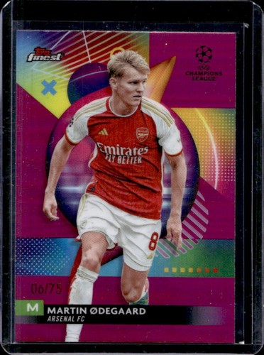 Martin Odegaard 2024 Panini Finest Rose Gold Refractor /75