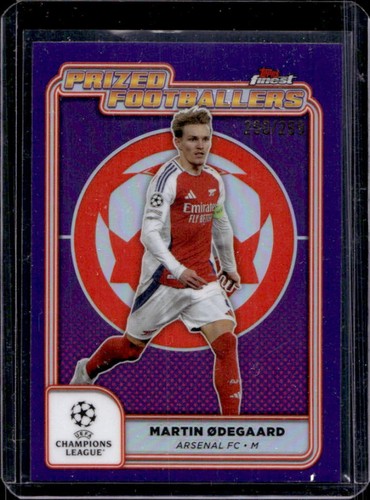 Martin Odegaard 2024 Panini Finest UEFA Purple Refractor /299