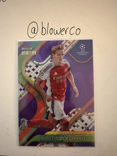 Martin Odegaard 2024 Topps Finest Violet Refractor /199