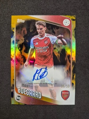 Martin Odegaard 2025 Topps Flagship Gold Inferno /50
