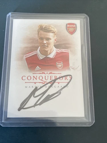 Martin Odegaard 2023 Panini Futera Arsenal Collection Red 03/03