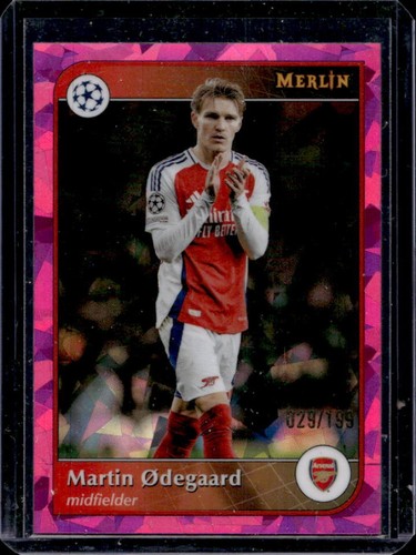 Martin Odegaard 2024 Topps Merlin Chrome Pink Atomic Refractor /199