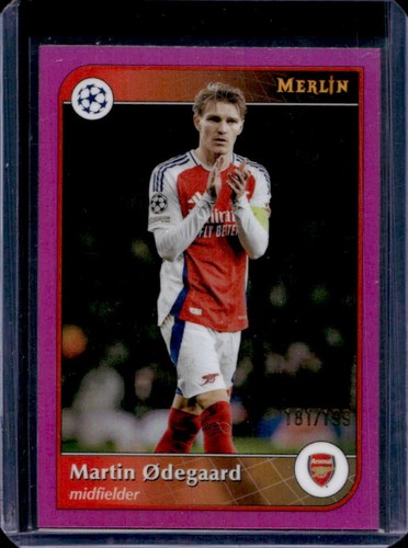Martin Odegaard 2024 Topps Merlin Chrome Pink Refractor /199