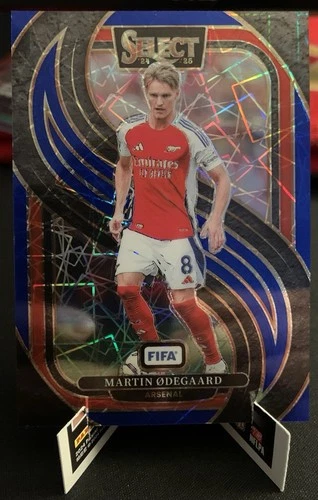 Martin Odegaard 2024 Panini Select Blue Lazer Prizm