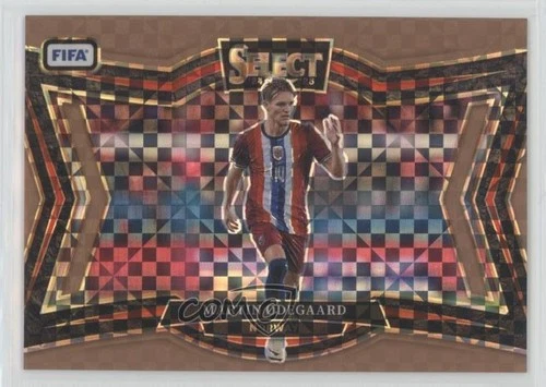 Martin Odegaard 2024 Panini Select Bronze Checker Prizm 3/75