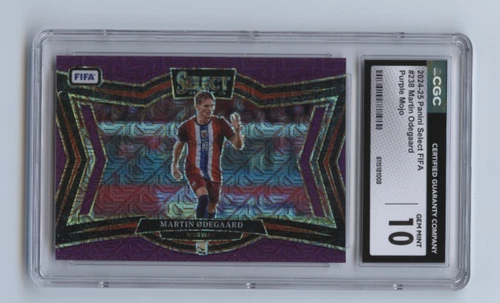 Martin Odegaard 2024 Panini Select FIFA Purple Mojo Prizm