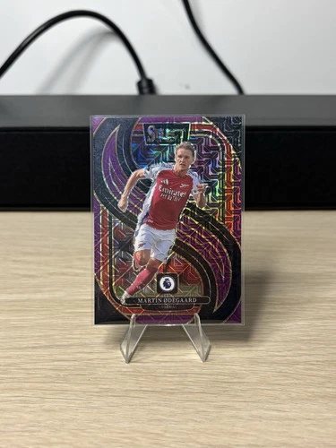 Martin Odegaard 2024 Panini Select Premier League Purple Mojo Prizm
