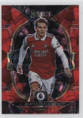 Martin Odegaard 2022 Panini Select Terrace Red Ice Prizm