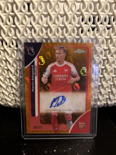 Martin Odegaard 2025 Topps Chrome Premier League Logofractor /25