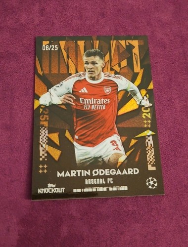 Martin Odegaard 2026 Topps UCC Knockout Orange Refractor /25