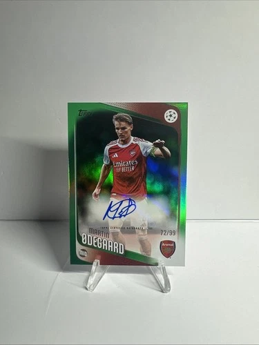 Martin Odegaard 2025 Topps UEFA Club Competitions Green Foil /99