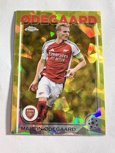 Martin Odegaard 2024 Topps UEFA Club Competitions Sapphire Yellow /75