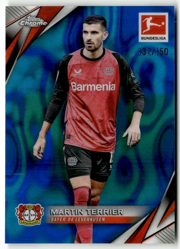 Martin Terrier 2025 Topps Chrome Bundesliga Blue Refractor /150