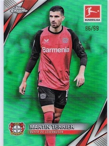 Martin Terrier 2024 Topps Chrome Bundesliga Green Refractor /99