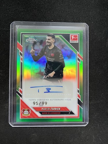 Martin Terrier 2025 Topps Chrome Bundesliga Green Refractor /99