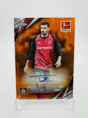 Martin Terrier 2024 Topps Chrome Bundesliga Orange Lava Refractor /25