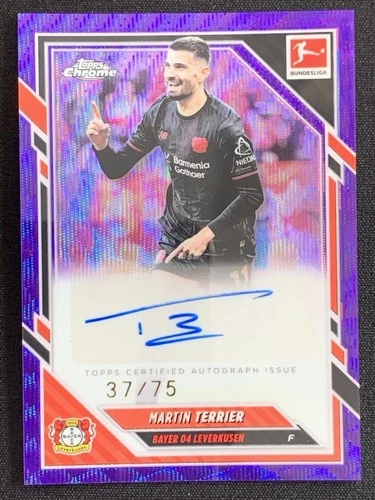 Martin Terrier 2026 Topps Chrome Bundesliga Purple Wave /75