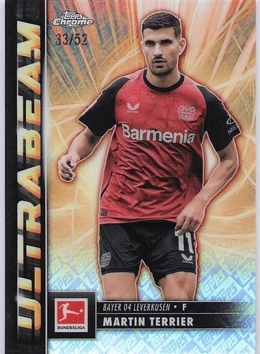 Martin Terrier 2024 Topps Chrome Bundesliga Toppsractor UltraBeam /52