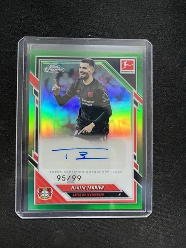 Martin Terrier 2025 Topps Chrome Bundesliga Vertical Refractor /99