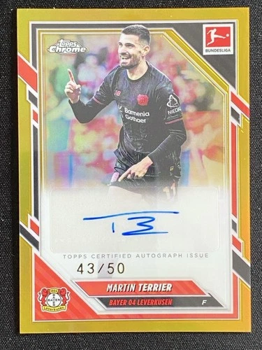 Martin Terrier 2025 Topps Cromo Bundesliga Oro Refractor /50