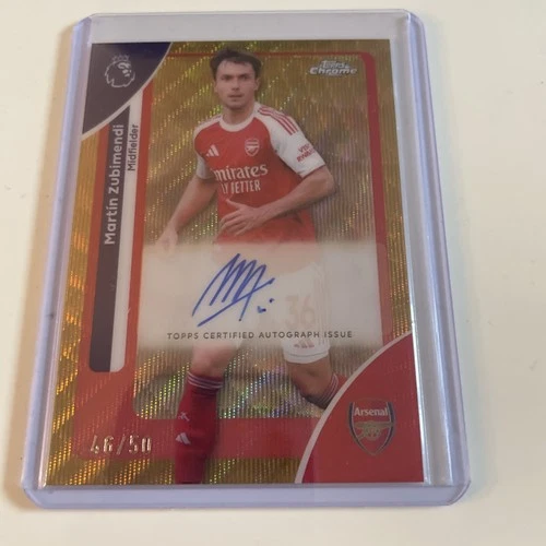 Martin Zubimendi 2026 Topps Chrome Gold Wave /50