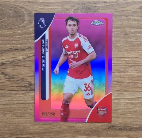 Martin Zubimendi 2026 Topps Chrome Premier League Pink Refractor /250