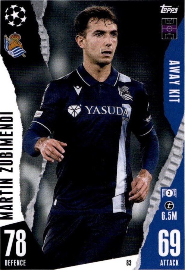 Martin Zubimendi 2023 Topps Match Attax UEFA Club Competitions Extra