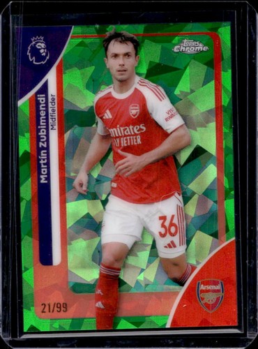 Martín Zubimendi 2026 Topps Cromo Zafiro Verde Refractor /99