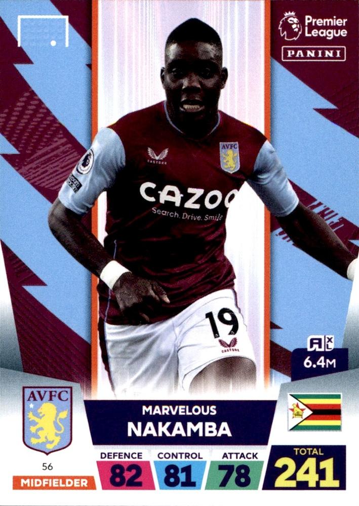 Marvelous Nakamba 2023 Panini Adrenalyn XL Premier League