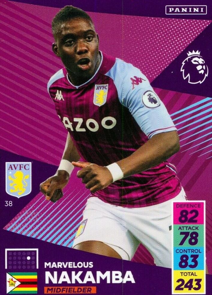 Marvelous Nakamba 2021 Panini Adrenalyn XL Premier League