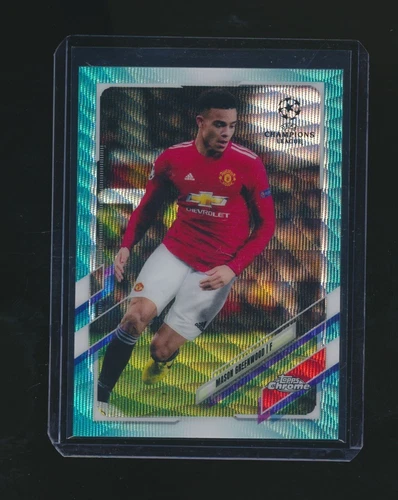 Mason Greenwood 2020 Topps Chrome Aqua Wave Refractor /199