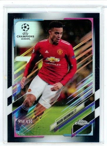 Mason Greenwood 2020 Topps Chrome UEFA Black Refractor /99